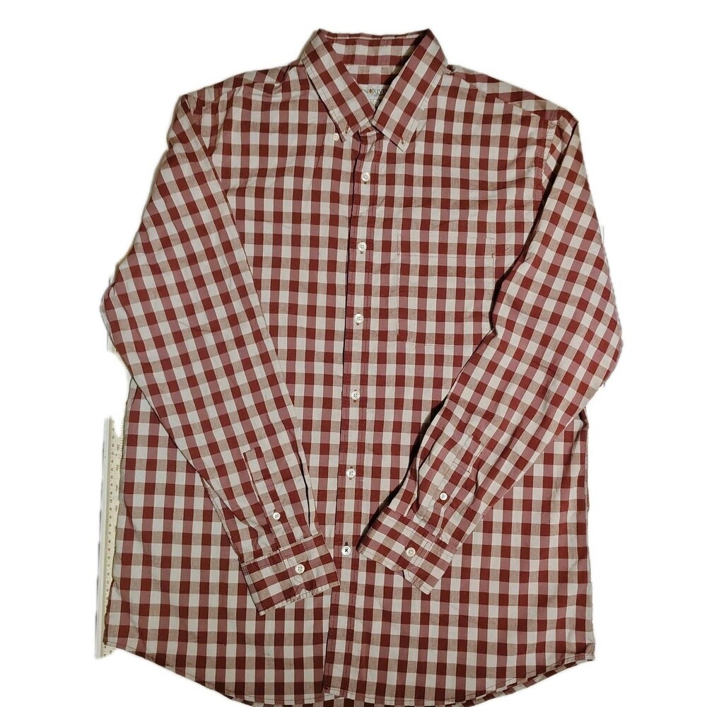 Sun River Clothing Co. Men's XXL White Green Plaid Button Down Casual Shirt